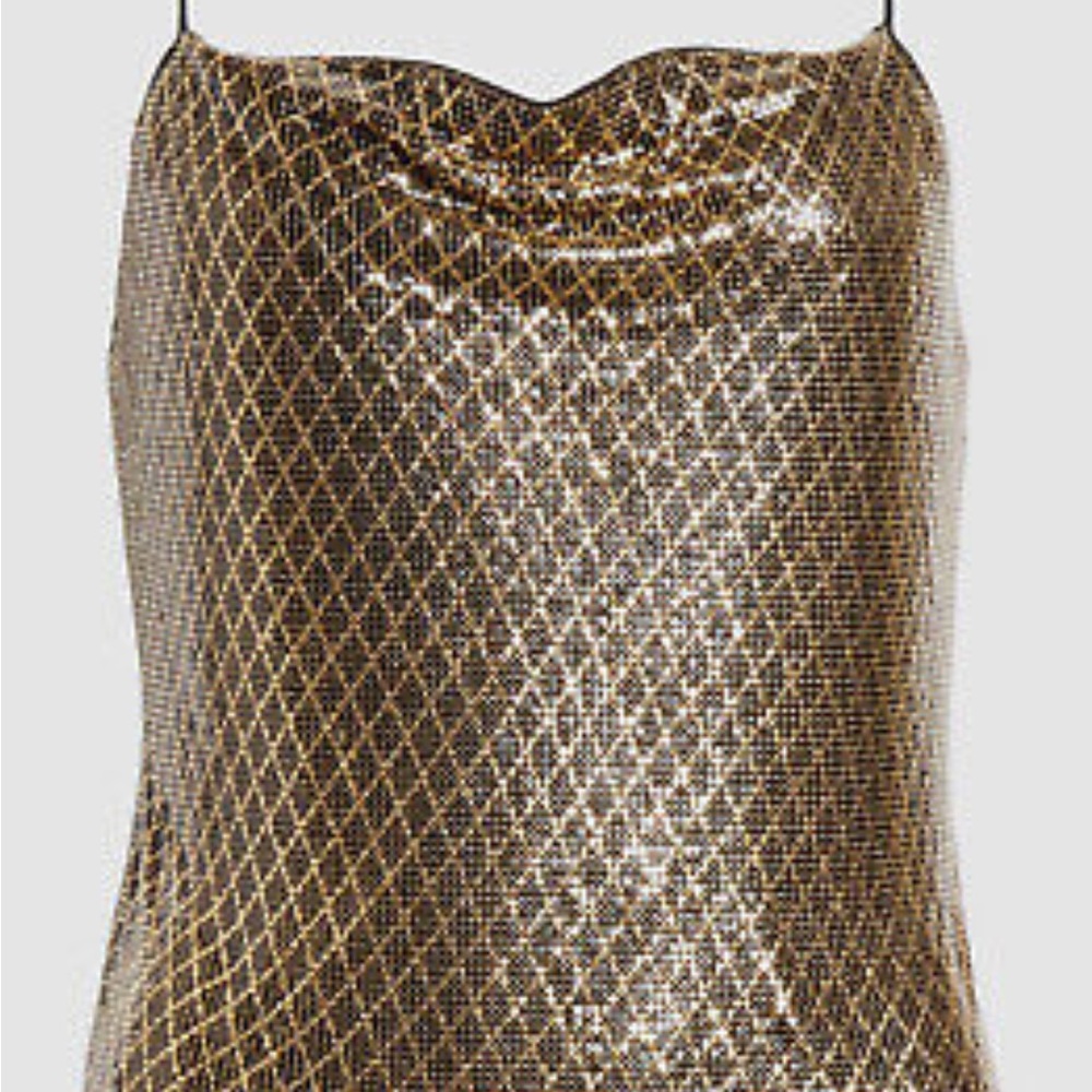 Alice + Olivia
Harmon Chainmail Drapey Slip Tank xs